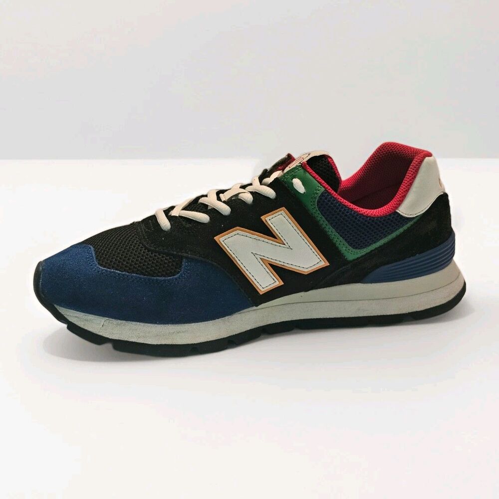 New Balance 574 Rugged Men Size 12 Colorblock Black Blue Red Sneaker ML574DRC - Picture 14 of 16